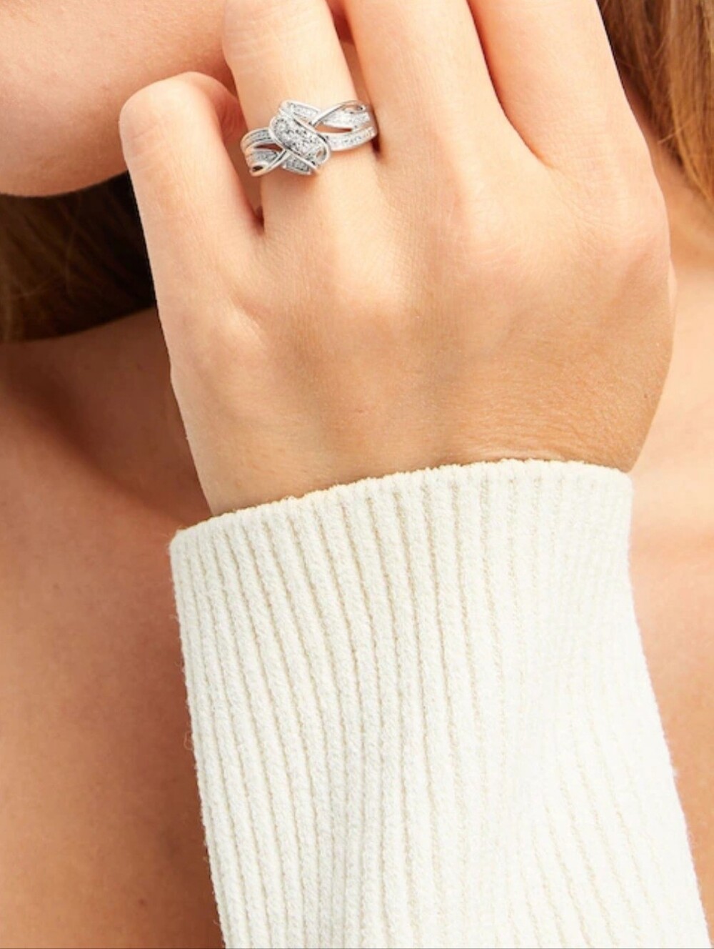 Kay Jewelers Diamond Accent Sterling Silver Swirl Ring 7.5
